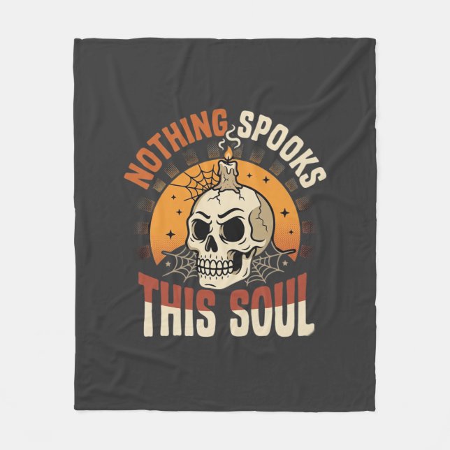 Halloween Modig Skelett Natt Fleecefilt (Framsidan)