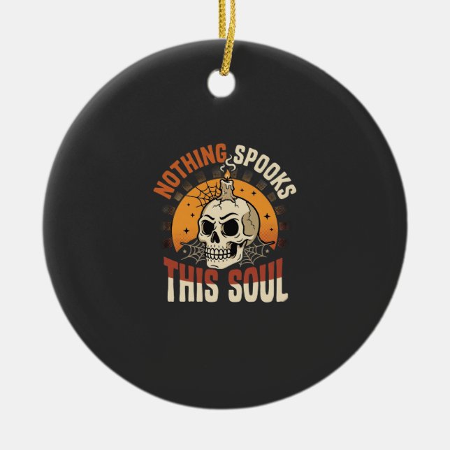 Halloween Modig Skelett Natt Julgransprydnad Keramik (Framsidan)