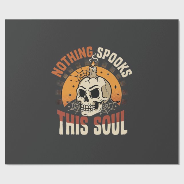 Halloween Modig Skelett Natt Presentpapper (Platt)