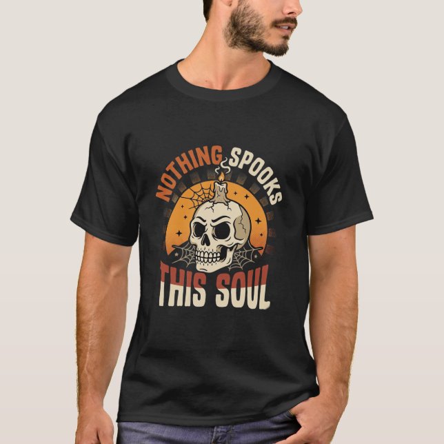 Halloween Modig Skelett Natt T Shirt (Framsida)