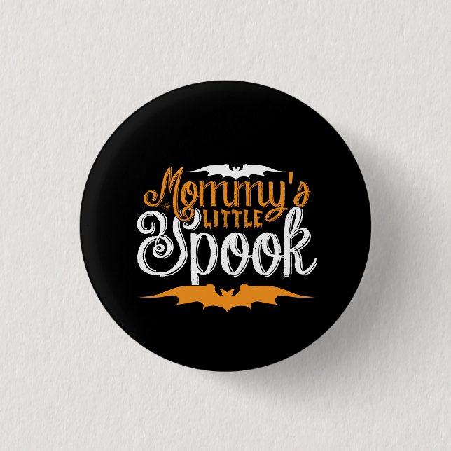 Halloween Mommys Little Spook Birthday Knapp (Framsida)