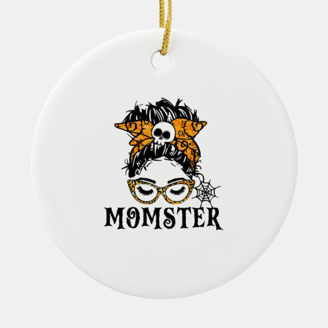Halloween Momster  Julgransprydnad Keramik (Framsidan)