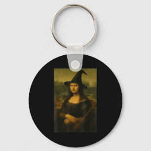 Halloween Mona Lisa Häxa Nyckelring