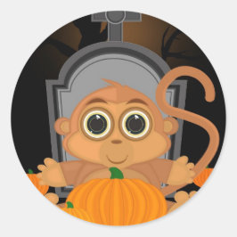 Halloween Monkey Runt Klistermärke