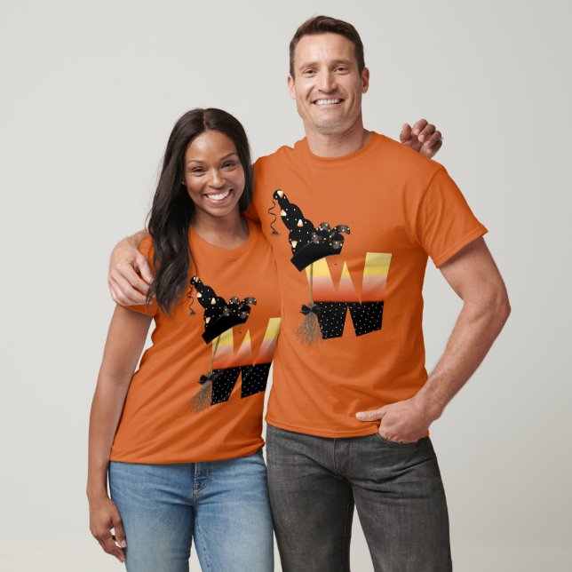 Halloween-monogram bokstaven W T Shirt (Unisex)