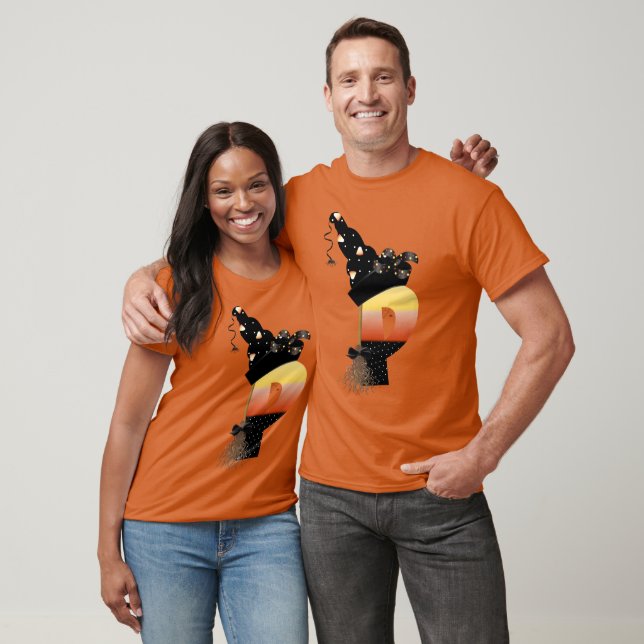 Halloween Monogram Brev P T Shirt (Unisex)