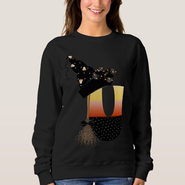 Halloween Monogram Brev U T Shirt (Framsida)