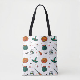 Halloween Mönster 12 Totebag Tygkasse