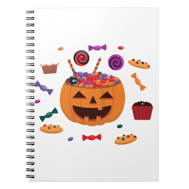 Halloween-mönster Anteckningsbok (Framsidan)