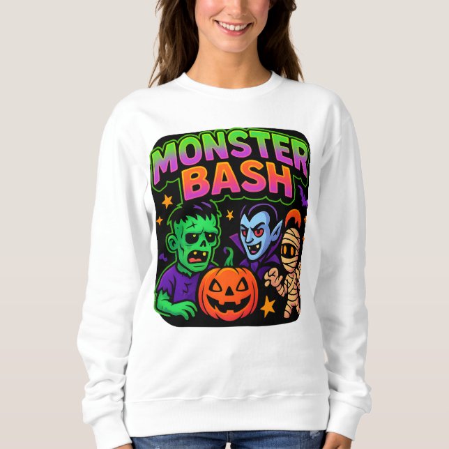 Halloween Monster Bash Clothes Cute Unisex T Shirt (Framsida)