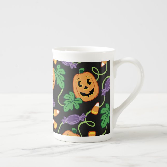 HALLOWEEN MÖNSTER BONE CHINA MUGG BENPORSLIN MUGG (Höger)