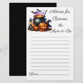 Halloween Monster Boy Baby Shower Advice för Mamma