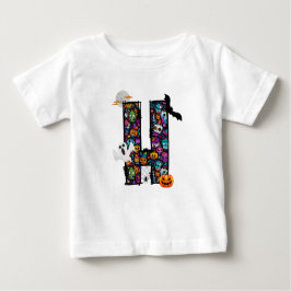 Halloween-monster brev H baby t-shirt