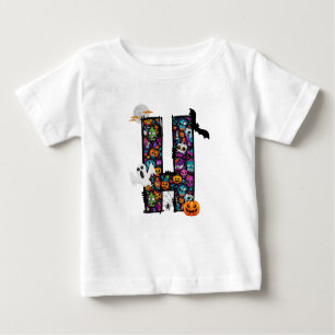 Halloween-monster brev H baby t-shirt