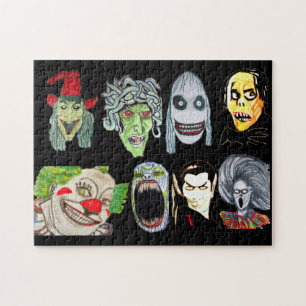 HALLOWEEN MONSTER COLLAGE PUSSEL