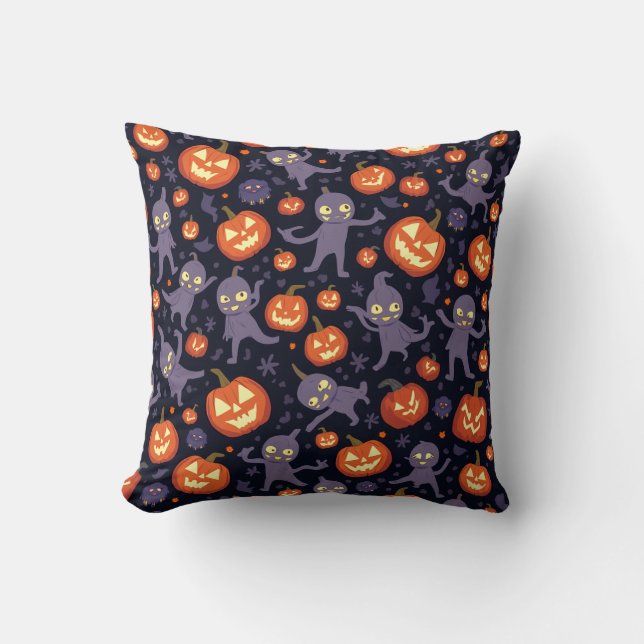 Halloween mönster cushion kudde (Framsida)