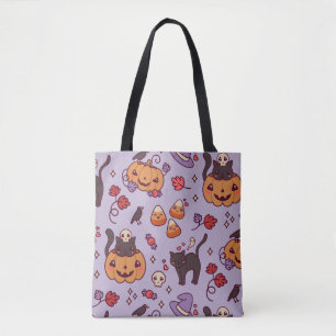 Halloween mönster dekoration kaffe mugg till säcke tygkasse