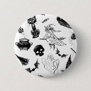 Halloween mönster-design knapp
