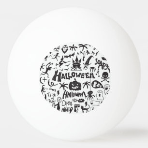 Halloween Monster Doodles Roligt Pingisboll