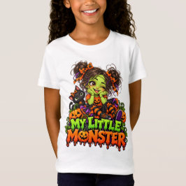 Halloween Monster Familj - Liten Monster Flicka T Shirt