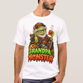 Halloween Monster Familj – Monster Farfar Kul T Shirt