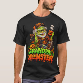 Halloween Monster Familj – Monster Farfar Kul T Shirt