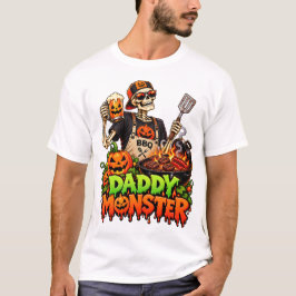 Halloween Monster Familj – Pappa Monster Grillfest T Shirt