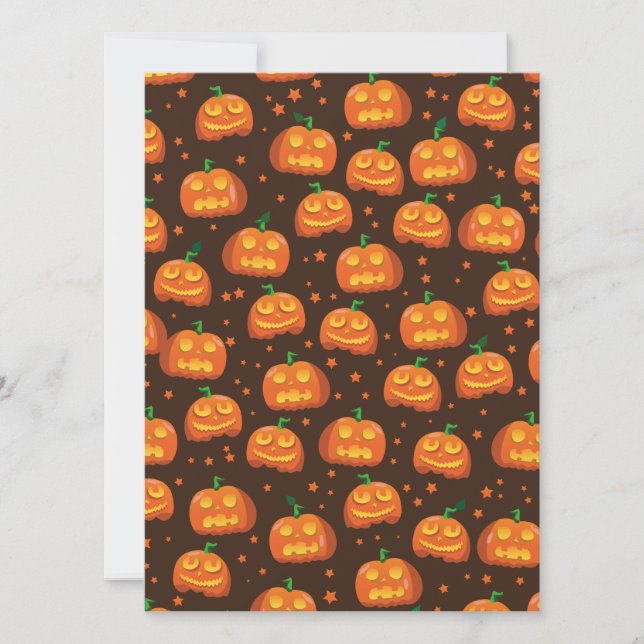 Halloween-mönster för pumpahuvud. (Framsida)
