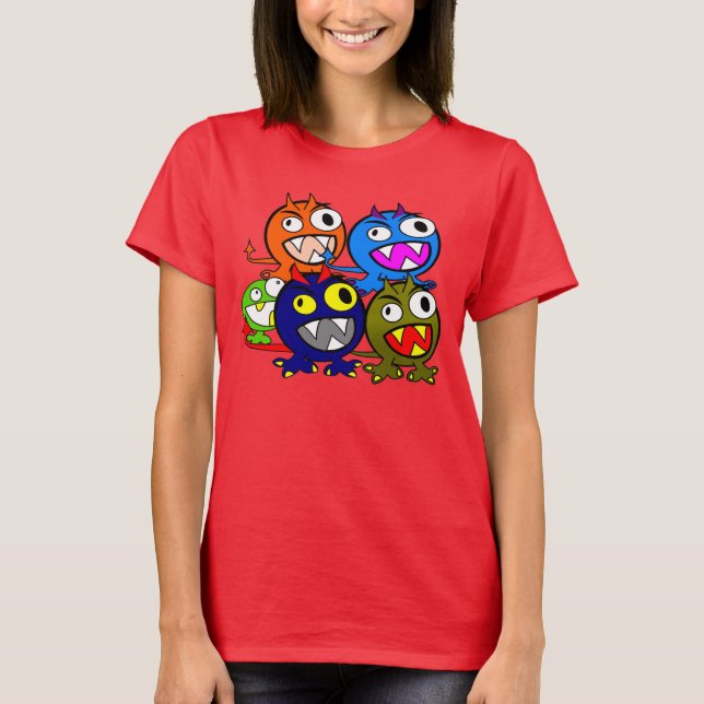 Halloween Monster Friends Tee Shirt (Framsida)