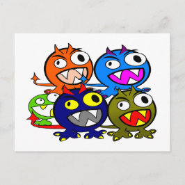 Halloween Monster Friends Vykort