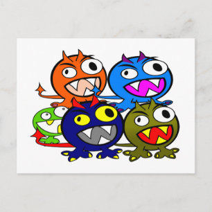Halloween Monster Friends Vykort
