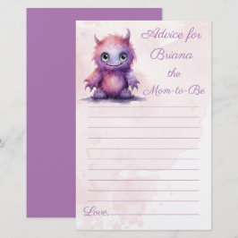 Halloween Monster Girl Baby Shower Advice för Mamm