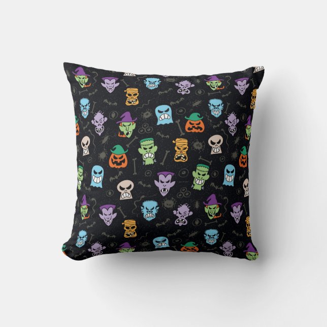 Halloween-monster gör skrattretande skrämmande ans kudde (Framsida)