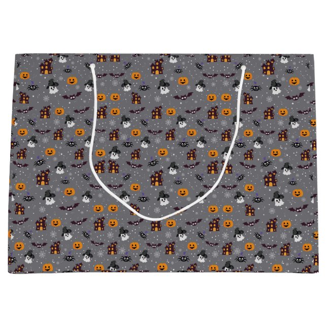 Halloween Mönster Grått (Framsidan)