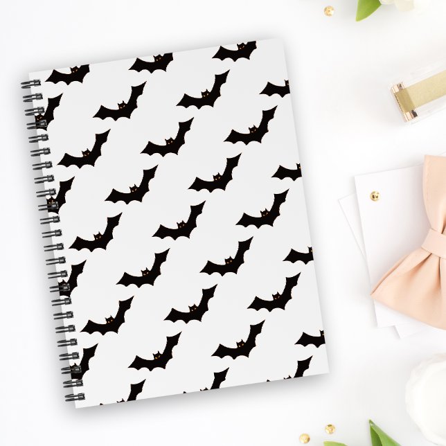 Halloween, Mönster i Fladdermus, Bus eller godis,  Anteckningsbok (Skapare uppladdad)