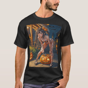 Halloween-monster Jack-o-Lantern & fladdermus-tjej T Shirt