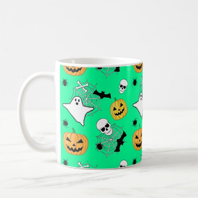 Halloween Mönster Kaffemugg (Vänster)