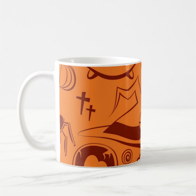 Halloween mönster kaffemugg (Vänster)