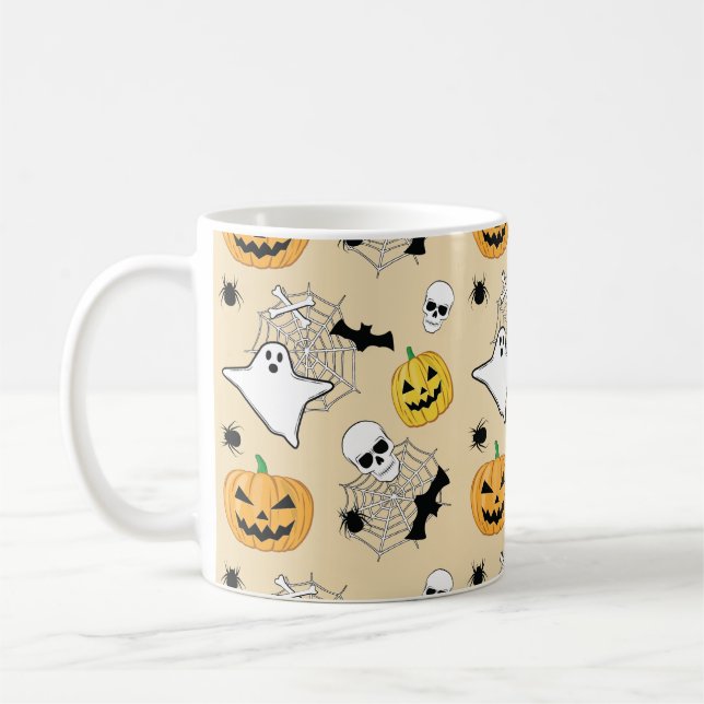 Halloween Mönster Kaffemugg (Vänster)