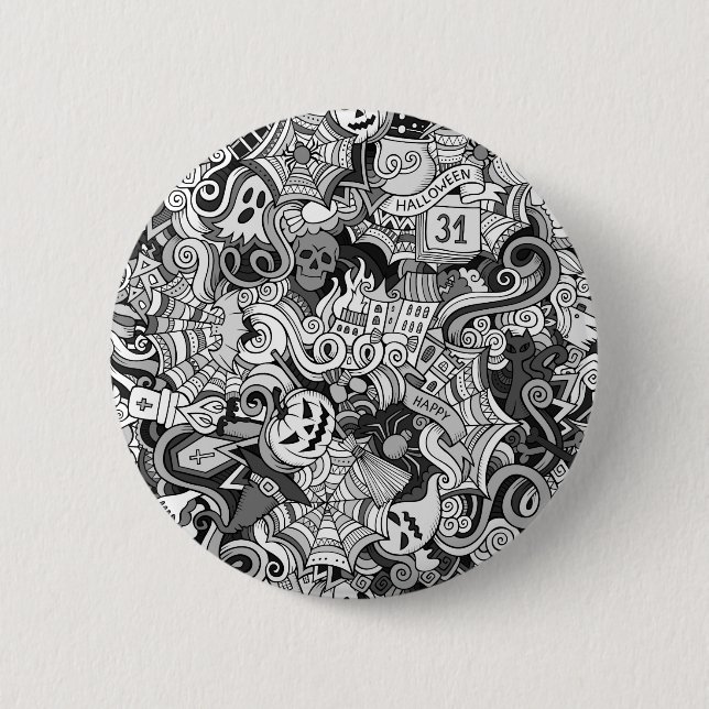 Halloween mönster knapp (Framsida)