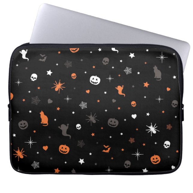 Halloween-mönster Laptop Fodral (Framsidan)