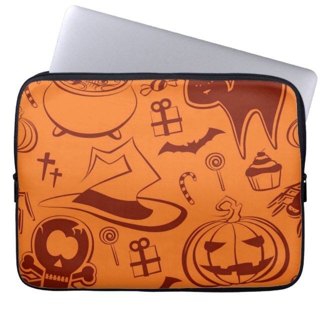 Halloween mönster laptop fodral (Framsidan)
