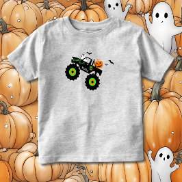 Halloween Monster Lastbil Add Namn Småbarn T-shirt