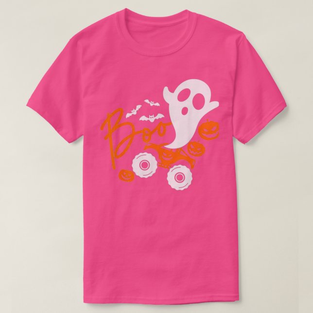Halloween Monster Lastbil Ghost Pumpkin T Shirt (Design framsida)