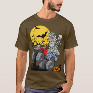 Halloween Monster Lastbil Pumpkin Mummy Dinosaur T T Shirt