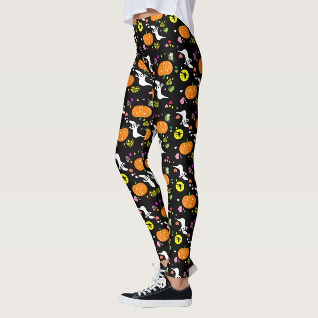 Halloween Mönster Leggings (Vänster)