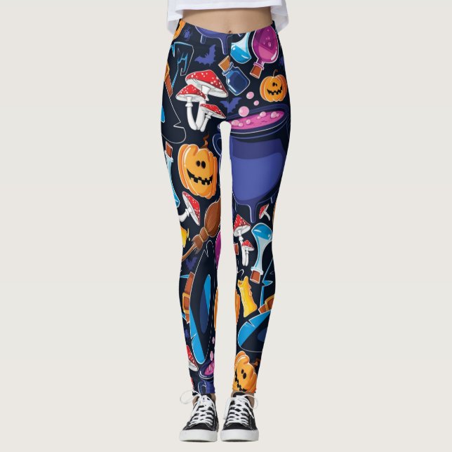 Halloween mönster leggings (Framsida)