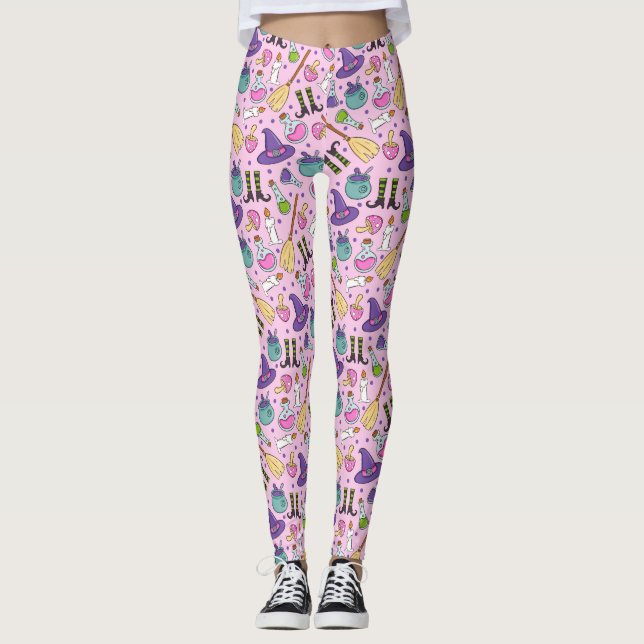 Halloween Mönster Leggings (Framsida)