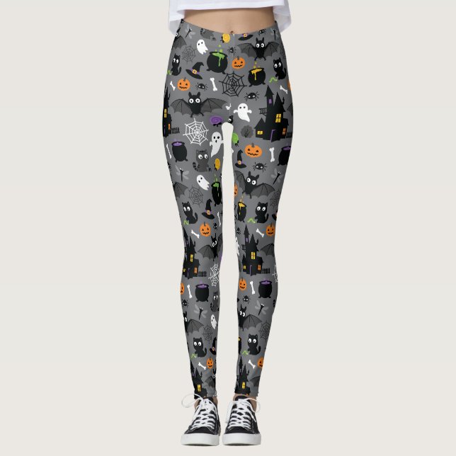 Halloween Mönster Leggings (Framsida)