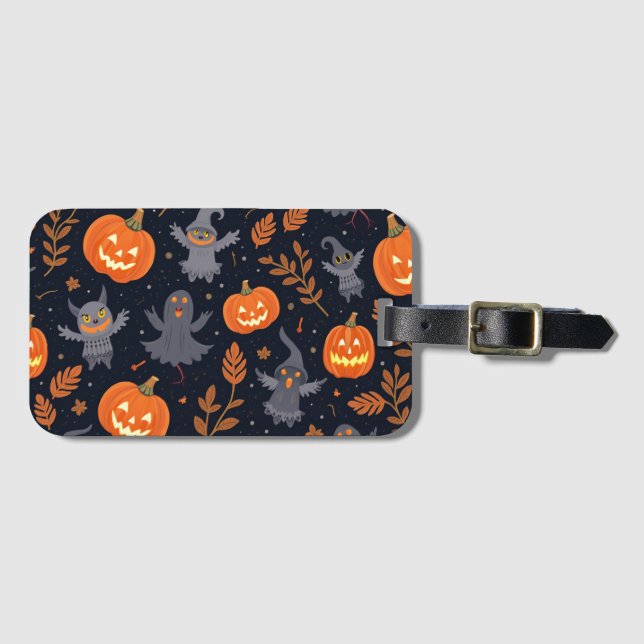 Halloween Mönster Luggage Tag Bagagebricka (Framsida horisontal)